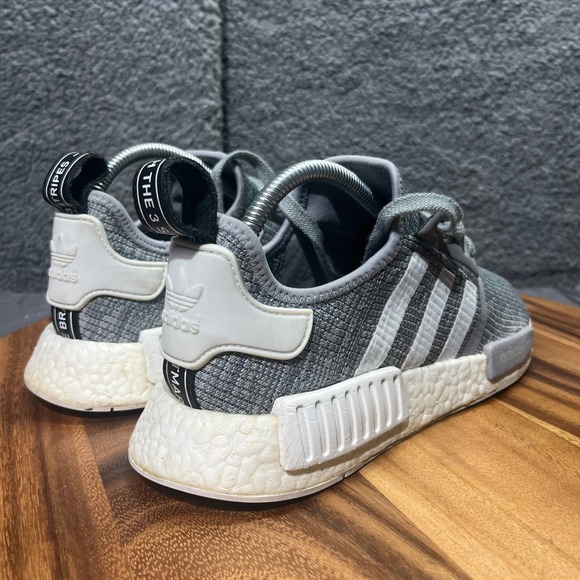 Adidas NMD R1 Grey White Knit Running Lifestyle Mens Shoes Size 8 NO INOLES - Picture 2 of 12